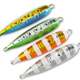 Yushinkan Fishing Tackle 4 Color Set, Japanese Hologram Sheet (40g/60g/80g/100g/120g/150g/180g) (4-color set 180g (inch))