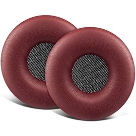 SOULWIT 50mm Ear Pads Cushions Replacement for Jabra Pro 9400/9450/9460/9470/925/929/930 Headset, Earpads for Jabra BIZ 2400/BIZ 2400II/BIZ 1500/GN2000/UC Voice 550 Headphones, Comfort Foam - Burgundy