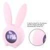 Multifunctional Cartoon Rabbit LED Screen Timing Alarm Temperature Table Clock