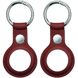 Urcover Protective Case Compatible with AirTag in Dark Brown, Pack of 2, Scratch-Resistant Portable Case with Key Ring, Protection Against Impact, Dirt Scratches, Accessories, Bluetooth Tracker