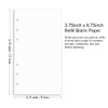 A6 Blank Paper for Filofax Personal Binder Planner, White 100gsm