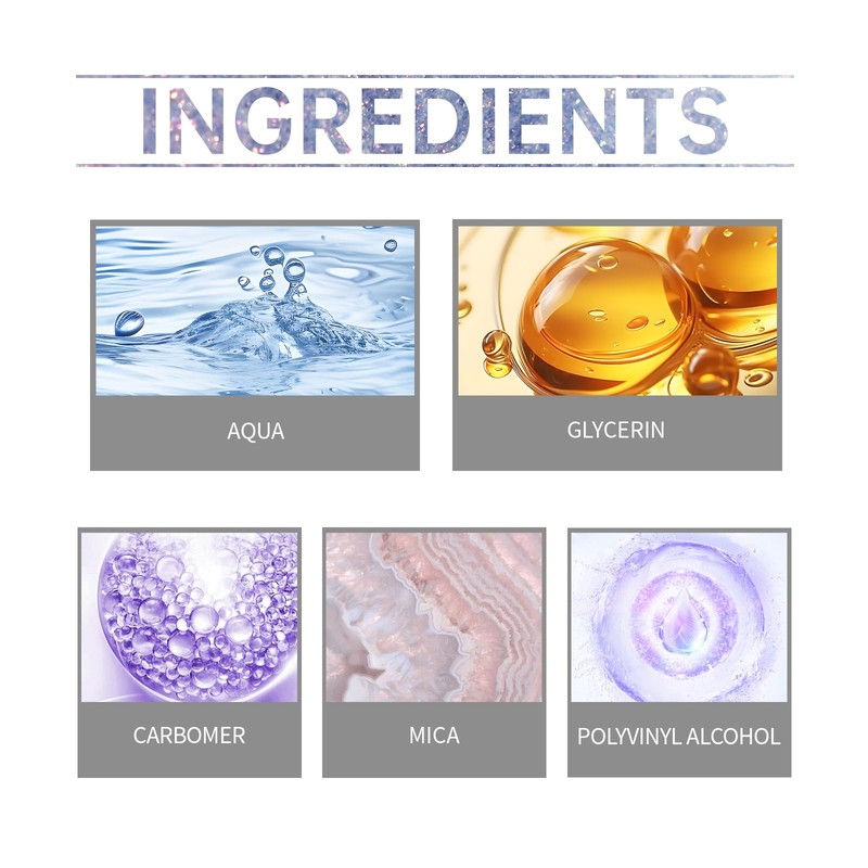 Roll-on Body Glitter Gel (Grey)