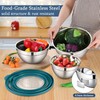 LIANYU Stainless Steel Metal Mixing Bowls, 3 Packs Deep Nesting