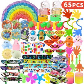 Tuko 60 PCS Party Favors Toys for Kids,Pop Fidget Toys for Kids,Classroom prizes, Prize Box Toys, Goody Bag Fillers,Pinata Stuffers,Carnival Prizes for Boys and Girls 4-10