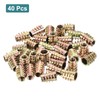 sourcing map 40Pcs Hex Threaded Inserts, M6-1x15 Zinc Alloy Hex-Flush