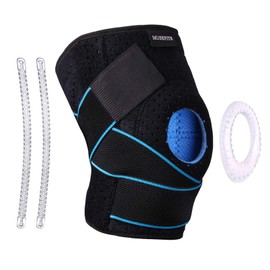 MUSEFITR Knee Brace with Side Stabilizers for Men or Women, Patella Knee Support for Meniscus Tear Arthritis, Support Wrap for Sports Weightlifting Workout Fitness Running, Small