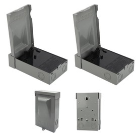 Wells 2 Pack 30 Amp Fuse Disconnect (No Included Fuse) 120/240VAC AC Disconnect Box Outdoor Waterproof Disconnect Metal Box Pull Out Switch for Home and Light Commercial Air Conditioning