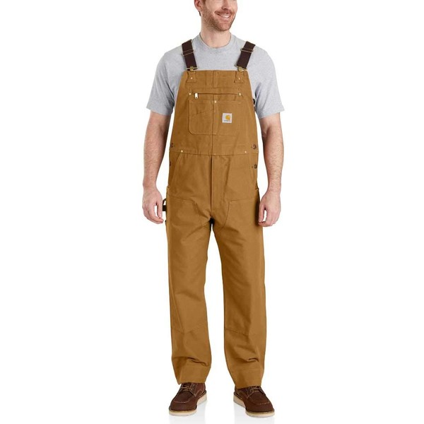 Carhartt Men'sRelaxed Fit Duck Bib Overall Carhartt Brown,L30-W36