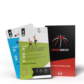 Kick Deck HoopDeck Basketball Training Cards-52 Cards to Improve Skills,Ball Handling,Shooting,Ability,Fitness and Agility-at-Home Basketball Drills for All Skill Levels and Ages