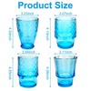 JBESUHI Set of 4 Blue Koi Fish Stackable Drinking Glass