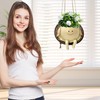 UgyDuky 1pc Swing Face Planter Pot Hanging Planters (E)