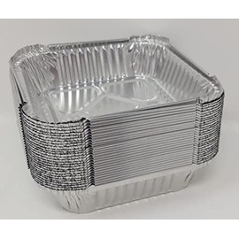 Aluminium Foil 6" Square Roasting Oven Baking Dish Tray BBQ 158x158x33mm 520cc (12)