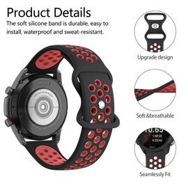 Meliya Silicone Bands for Gizmo & Gabb Watch 3/2/1, 20mm Breathable Waterproof Sport Watch Bands