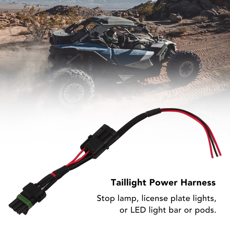Taillight Power Harness Whip Brake License Plate Light Power Plug