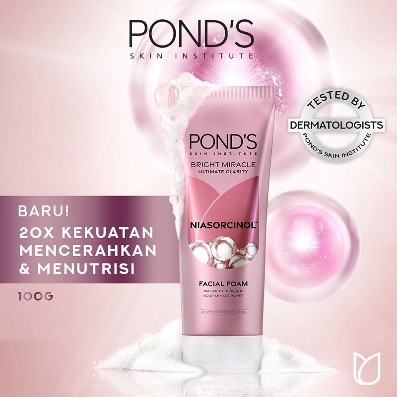 Pond's Bright Beauty Miracle Clarity Glow Facial Foam 50g /100g