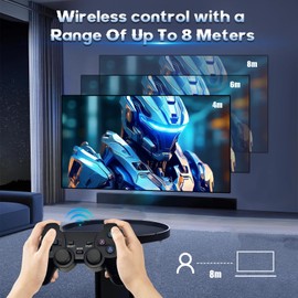 KINMRIS Retro Game Console 64G Video Game Console Built in 20000 Games 9 emulators with Two Wireless Controller, Plug and Play Games,Kids Gift