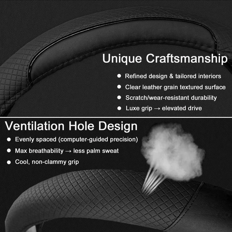 Auto Car Steering Wheel Cover for Hyundai 14.5-15 inches Interior
