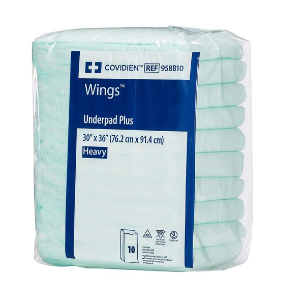 958B10 Maxicare Underpads Super Absorbency 30 X 36 Inch Fluff amp; Polymer Disposable - PK/10