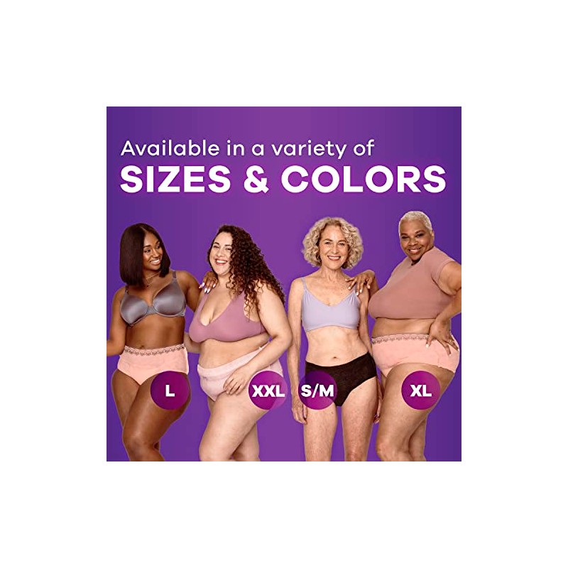 Discreet, Incontinence Underwear, Maximum Classic Cut, Large, 17 Count