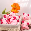 JOLLYFUN 24Pcs Pig Mini Stuffed Animal and Plush Toy，Small Pink