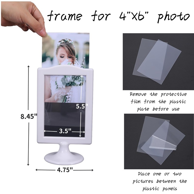 Meonua Double Sided Standing Picture Frames 4x6 2 Side Pedestal