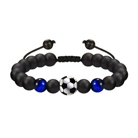 Soccer Football Adjustable Bracelet Jewelry, Birthday & Valentine's Day Gifts for Fans & Players, Soccer Accessories Bracelet Gifts for Son, Brother, Boyfriend or Nephew