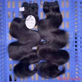 US Stock Indian Wavy Curl Body Deep Natural Staight Raw Burmese Curly Bundles Human Hair Extensions for Hair Wholesalestyle: 1 bundle Body wave, color: Natural black, Stretched Length: 30 inches