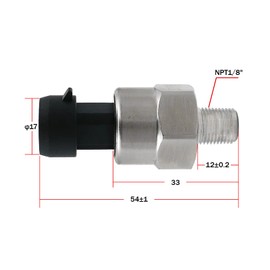 30 Psi 1/8" NPT Thread Pressure Transducer Sensor Pressure Sender Stainless Steel Oil Pressure Transmitter for Car Automobile Motorcycle Boat Oil Fuel Air Gas Liquid Water Pressure