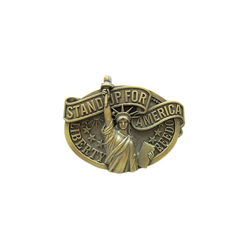 Urban Backwoods Statue of Liberty I Antique Brass Belt Buckle