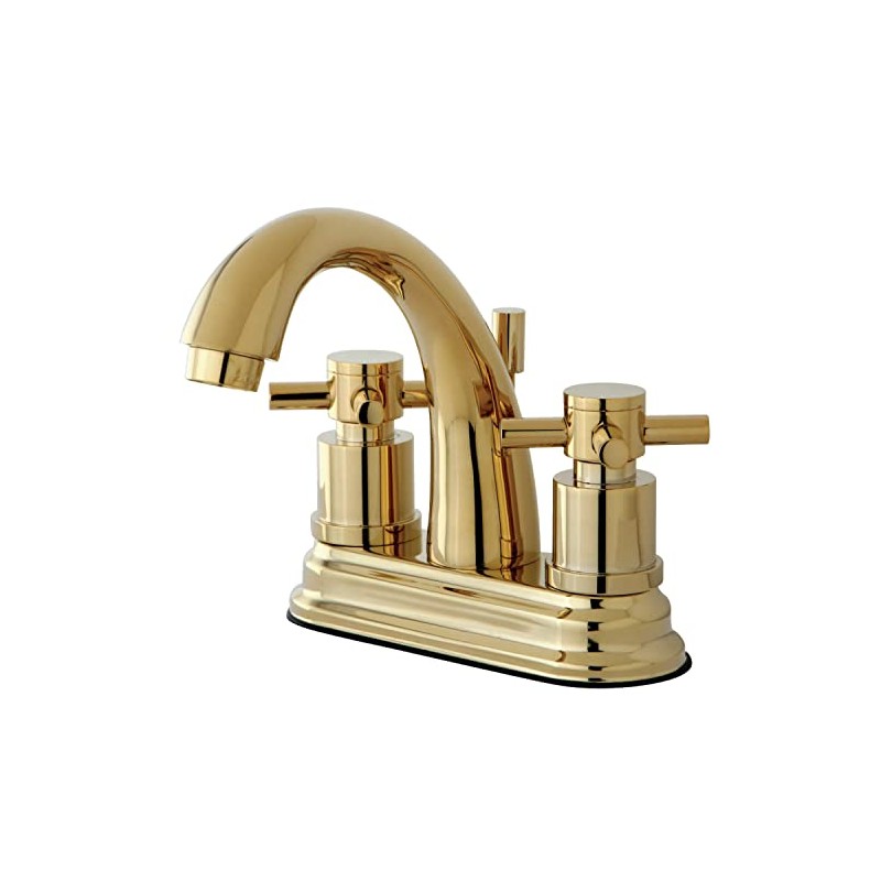 Kingston Brass KS8612DX 4 in. Centerset Bathroom Faucet, Polished Brass