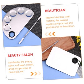1 Satz Edelstahlpalette Nagel-Palette Nagel Kunst Kosmetik schminkpalette Make-up palettes mischpalette Beauty-Tools Zubehör für Nagelkunstwerkzeuge tonisieren Maniküre-Werkzeuge