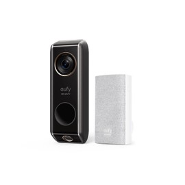 Security Video Doorbell (Wired) S330 with Chime, Dual Cam,Delivery Guard,Security Camera,2K with HDR, No Monthly Fee, 16-24V, 30VA, homebase NOT Supported, Motion Only Alert (Renewed)