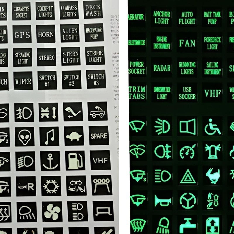 Car Sticker Multifunctional Car Sticker with Luminous Buttons, Funny Car