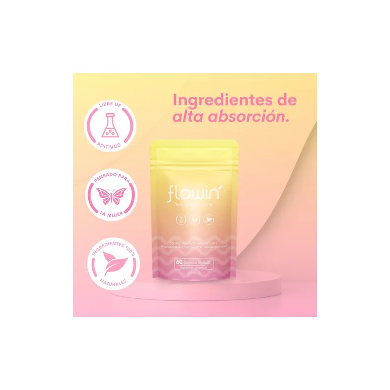 Suplemento Flowin 60 Cápsulas Vegetales 750mg Live More
