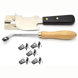 Flooring Hand Groover with 10 Replacement Blades Grooving PVC Vinyl Flooring Weld Tools Kit