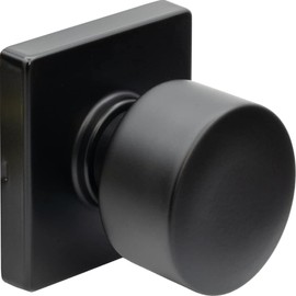 Copper Creek Metro Half-Dummy Function with Square Rosette Door Knob in Black