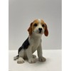 4.25 Inch Beagle Puppy Sitting Decorative Figurine, Brown and White