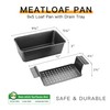 HONGBAKE 4 Pack Meatloaf Pan with Drain Tray, 9 x
