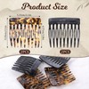 4 Pcs French Side Combs for Small French Twist, Decorative