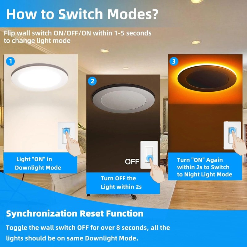 Cmswiftify 12 Pack 6 Inch Recessed Lights, 5CCT Adjustable LED