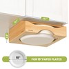 CKIU 10-inch Paper Plate Dispenser Under Cabinet, Bamboo Paper Plate