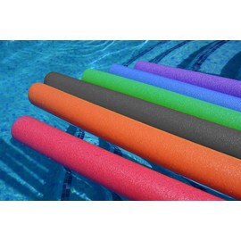 Chochkees Orange Pool Noodles Swimming Hollow Core Foam Tube, Floating Thick Noodles for Floating, Pool Accessories, 52" (12-Pack)