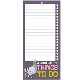 Emma Ball Magnetic Slim Notepad - Pigeon A Long List of Things to Do