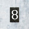Number 8-14.5 x 9cm Natural Solid Slate House Number Plaque