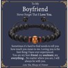 EPVID Boyfriend Gifts, Tiger Eye Beaded Bracelet Gift for Him,