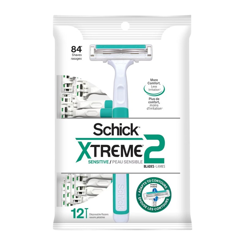 Schick Slim Twin ST 2 Disposable Razors for Men Sensitive