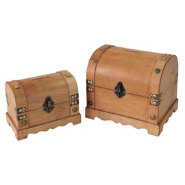 HMF 6414700 Wooden Money Box with Lock | Set of 2 | Various Sizes | Namibia