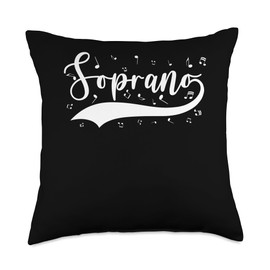 Soprano Singers Opera Choir Throw Pillow