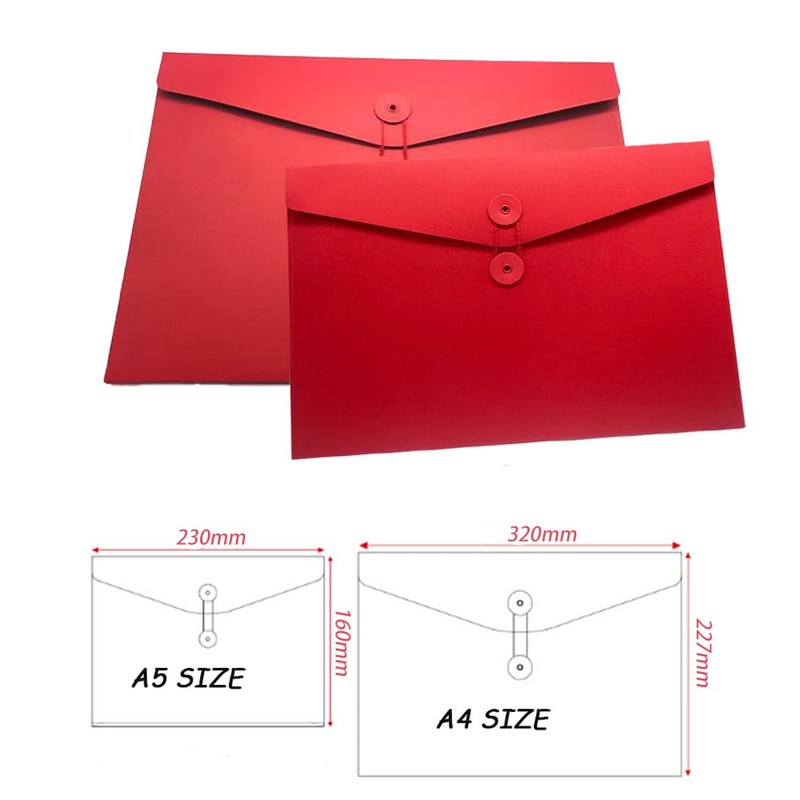Pack of 10 A5 Kraft Paper Document Bag File Folder