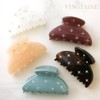 VingTAINE H7782-BK- Hair Claw Dull Color, Bijou, Nuance, Stone, Domed,